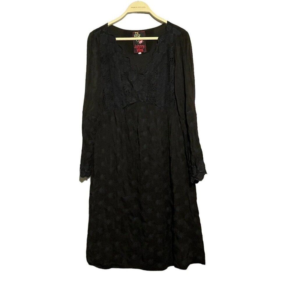 Johnny Was Dress Straight Size S Casual Crochet Embroidery Bohemian Boho Eyelet